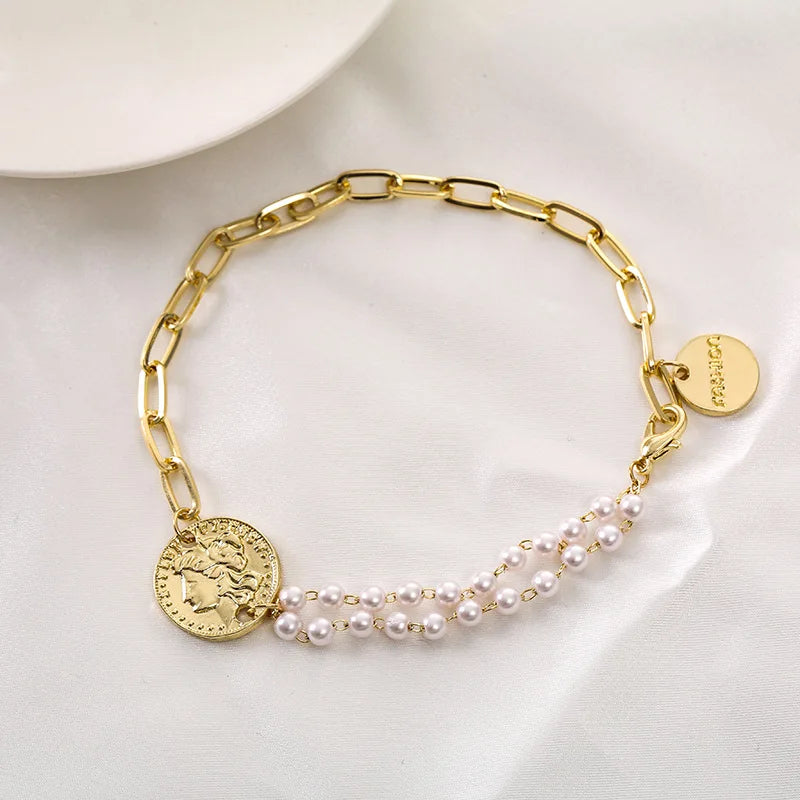 Opal Stone Love Heart Bracelet