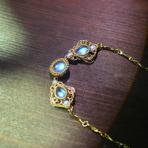 Gold Opal and Pearl Bracelet