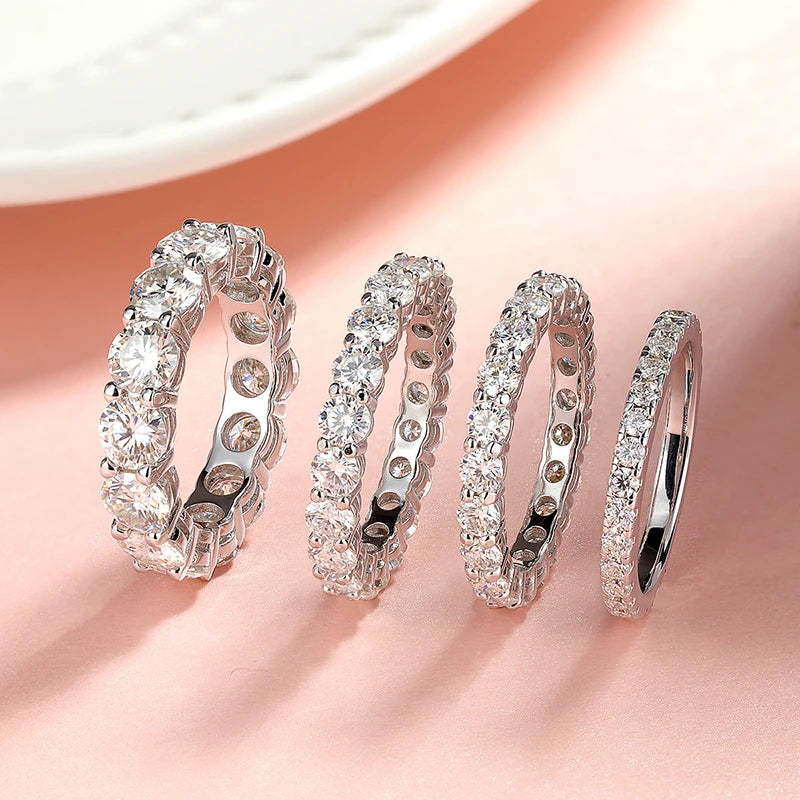 Moissanite Ring for Women Sparkling Wedding