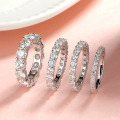 Moissanite Ring for Women Sparkling Wedding