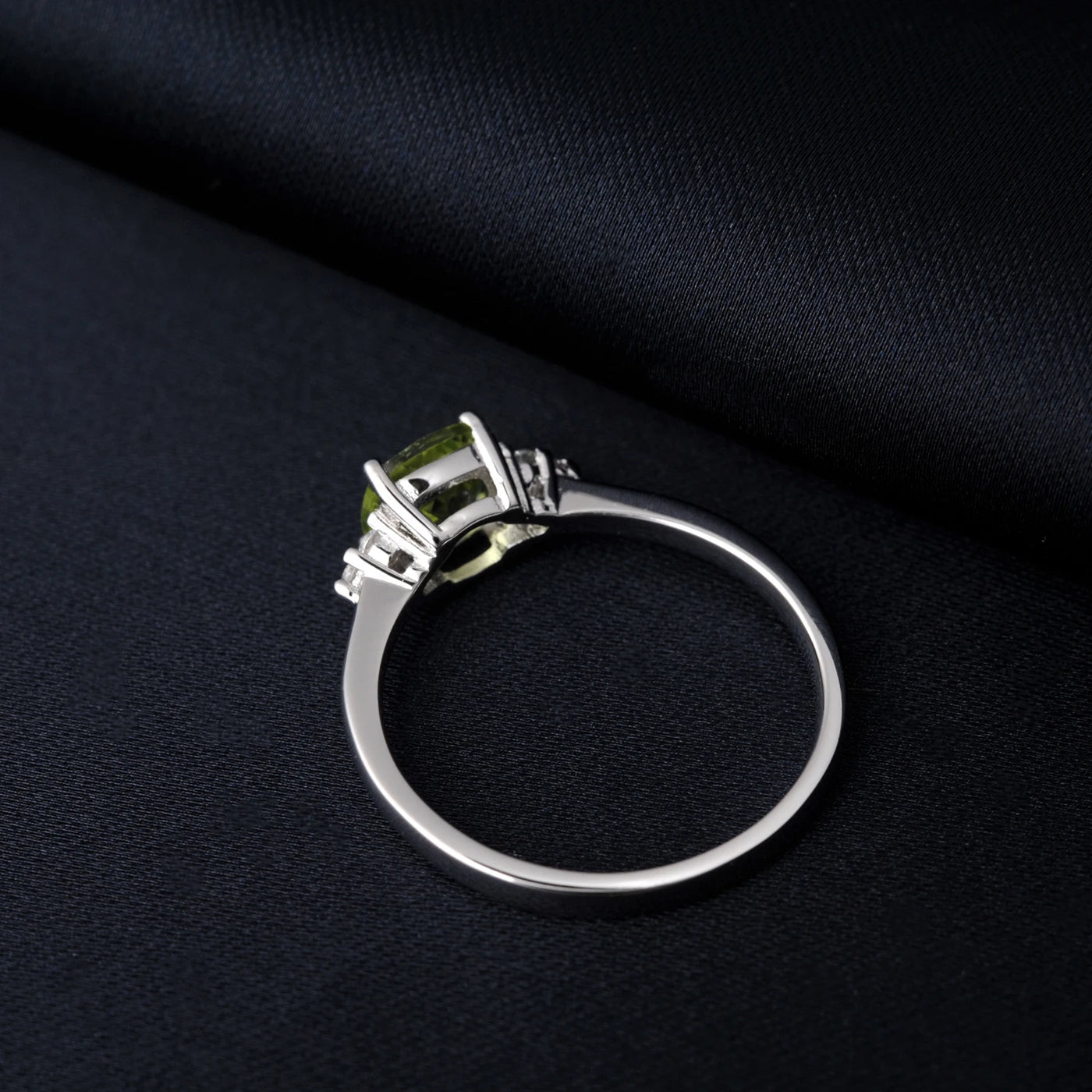 1.1ct Genuine Natural Peridot 925 Sterling Silver Solitaire Ring