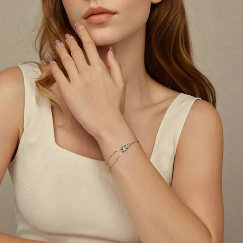 Aquamarine Stackable Bracelet