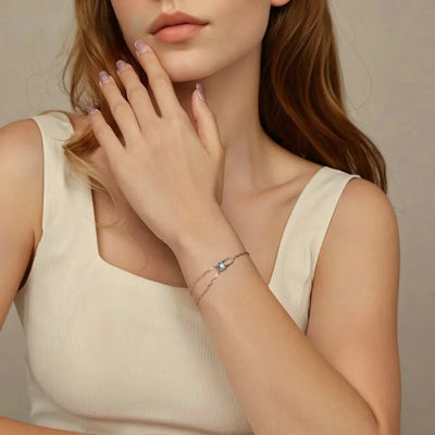 Aquamarine Stackable Bracelet