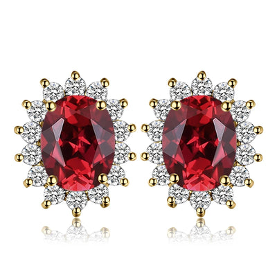 Garnet Sterling Silver Earrings For Capricorns