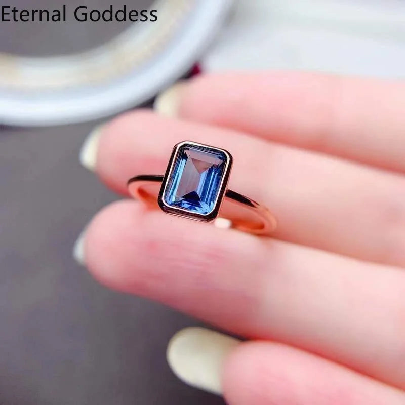 Natural London Blue Topaz Ring