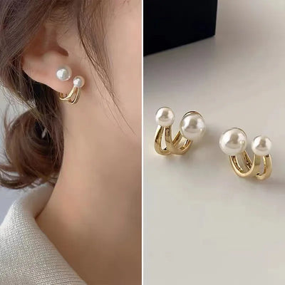 Irregular Design Pearl Stud Earrings