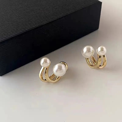 Irregular Design Pearl Stud Earrings