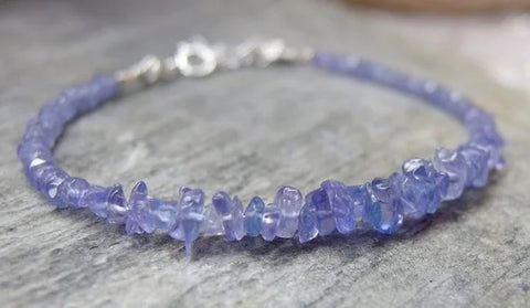 Tanzanite Crystal Beaded Bracelet