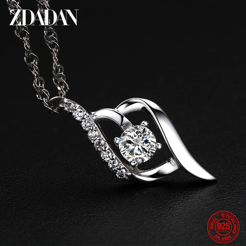 925 Sterling Silver Heart Amethyst Necklace