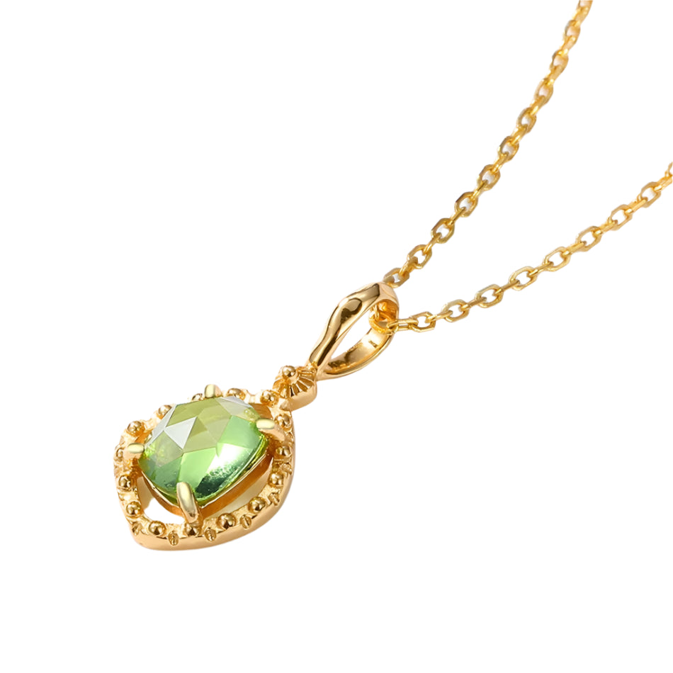 Vintage Peridot Gold-Plated Pendant