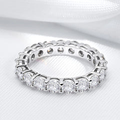 Moissanite Ring for Women Sparkling Wedding