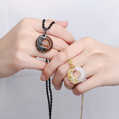 Black Cat Moonstone Pendant Necklace