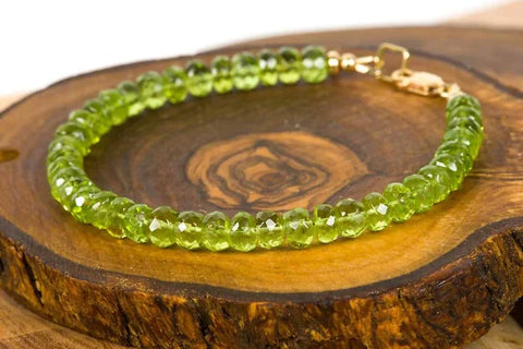 Genuine Peridot Delicate Bracelet