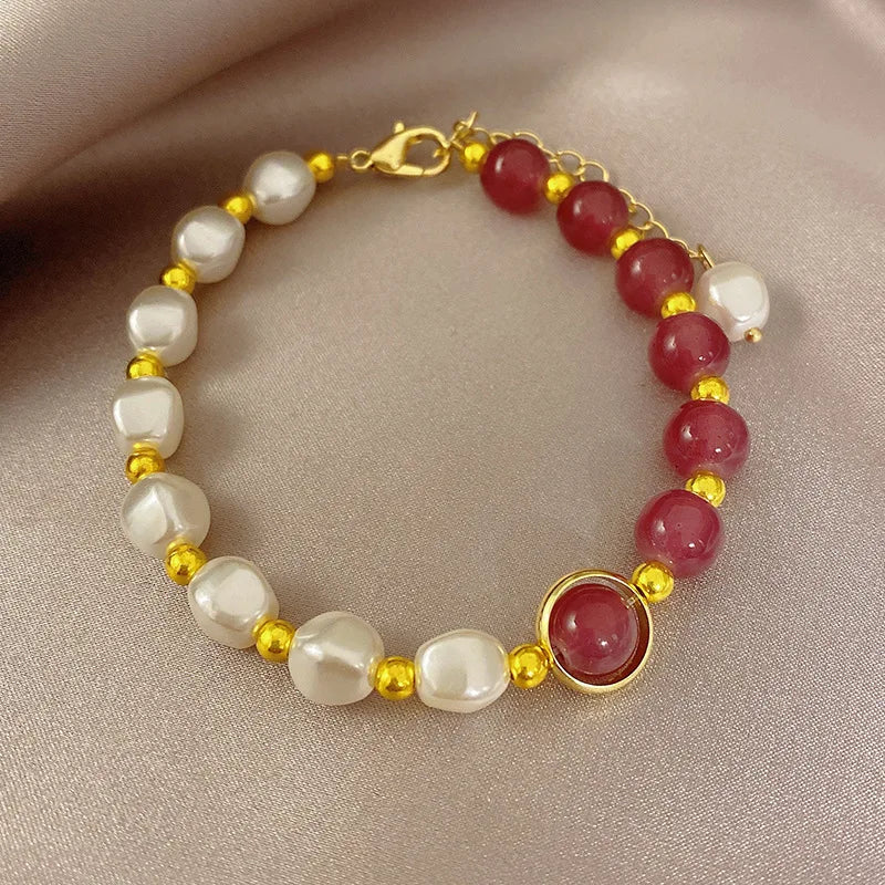 Opal Stone Love Heart Bracelet