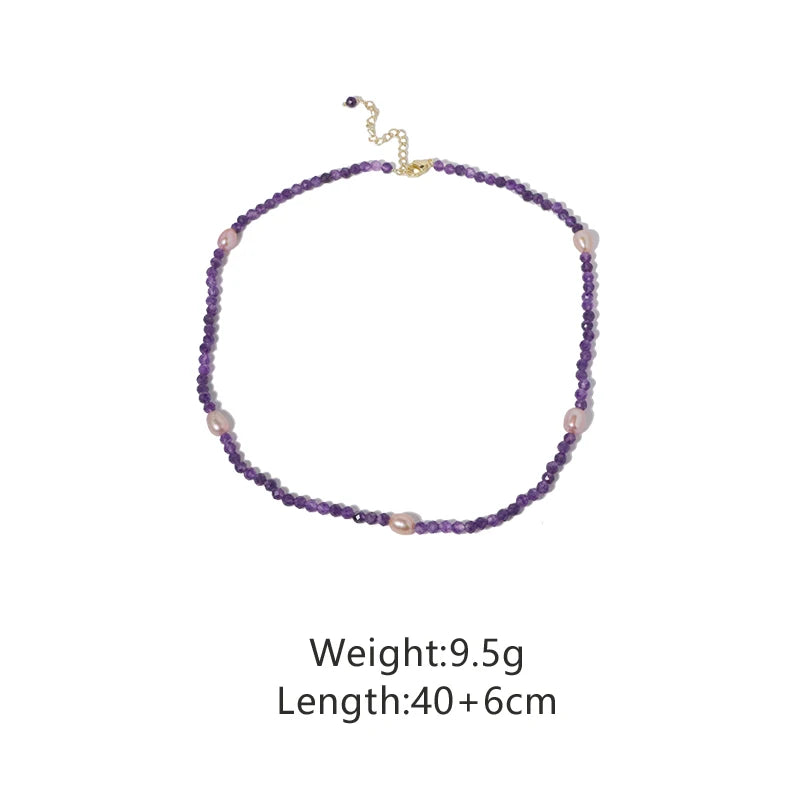 Amethyst necklace Korean Style Women