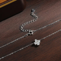 KNOBSPIN D VVS1 Moissanite Pandent Necklace GRA Certified 0.4ct Lab Diamond s925 Sterling Silver Dainty Necklaces for Women