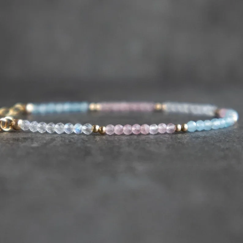 Rose Quartz Moonstone Aquamarine