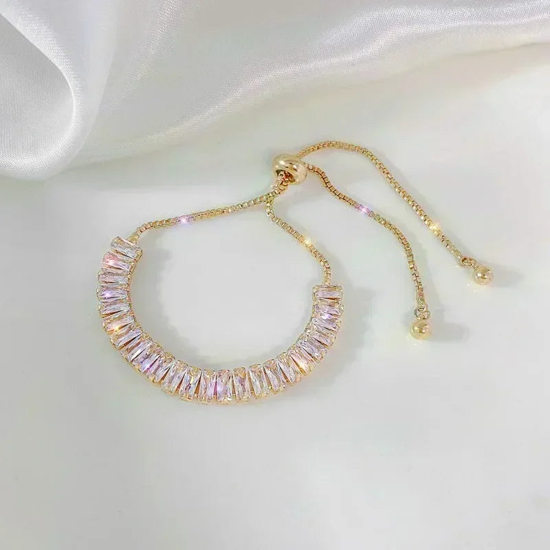 Exquisite Opal Tulip Zircon Bracelet for Women Fashionable Personalized Daily Accessory Party Jewelry Birthday Anniversary Gifts