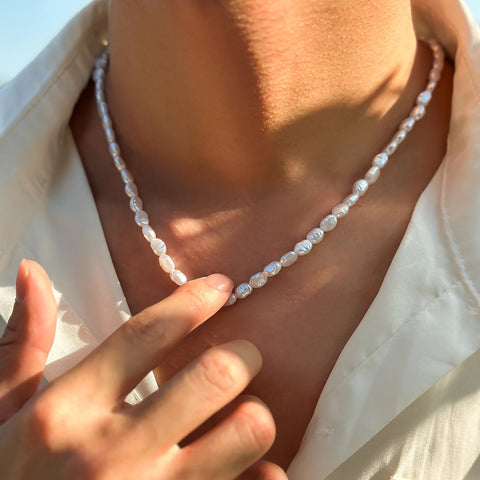 Baroque Imitation Pearl Choker Necklace
