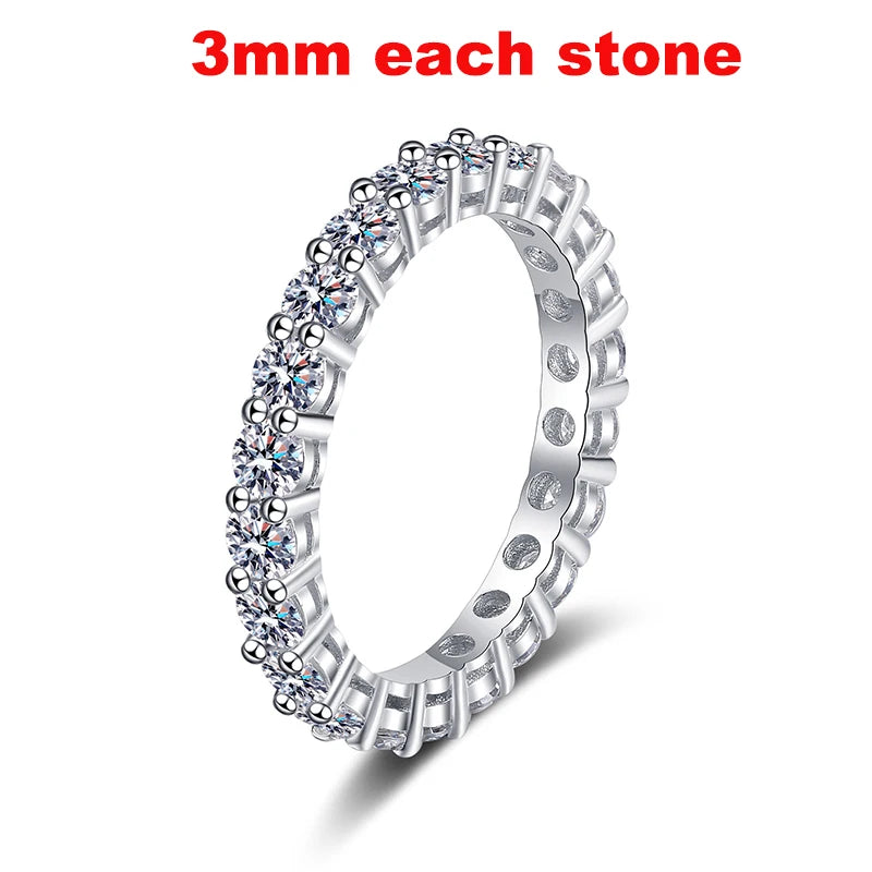 Moissanite Ring for Women Sparkling Wedding