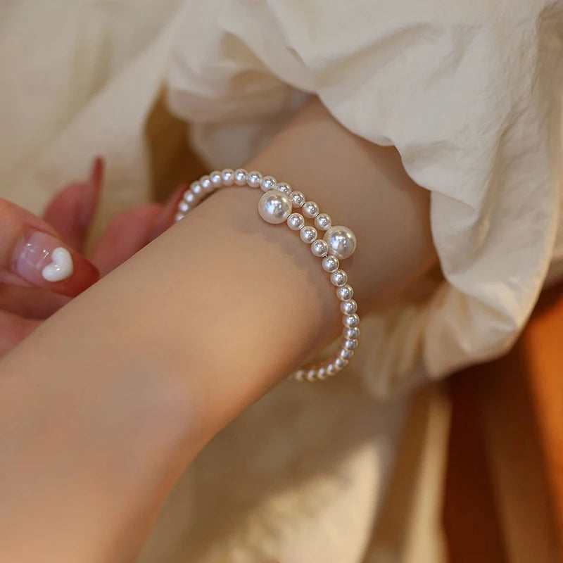 Stretchable Imitation Pearl Bracelet