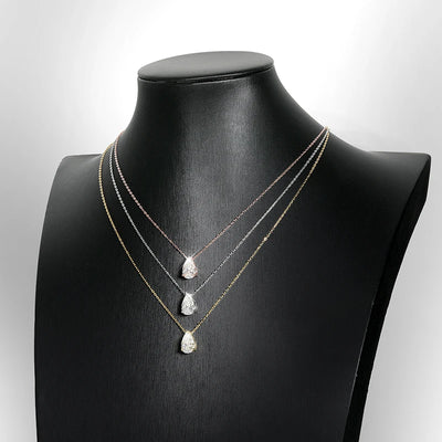 Women's Neck Chain 100% Real 14k Diamond Pendant Necklace