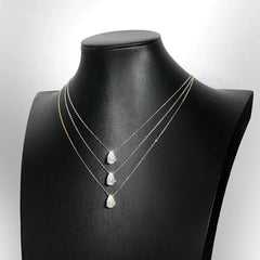 Color Moissanite Diamond Pendant for Women 925 Silver Plated 18k Rose Gold Chain Necklace GRA