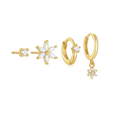 CANNER 1 Set Blue Opal Horse Eye Zircon Stud Earrings For Women 925 Sterling Silver Minimalism Ins Hoop Earrings Fine Jewelry