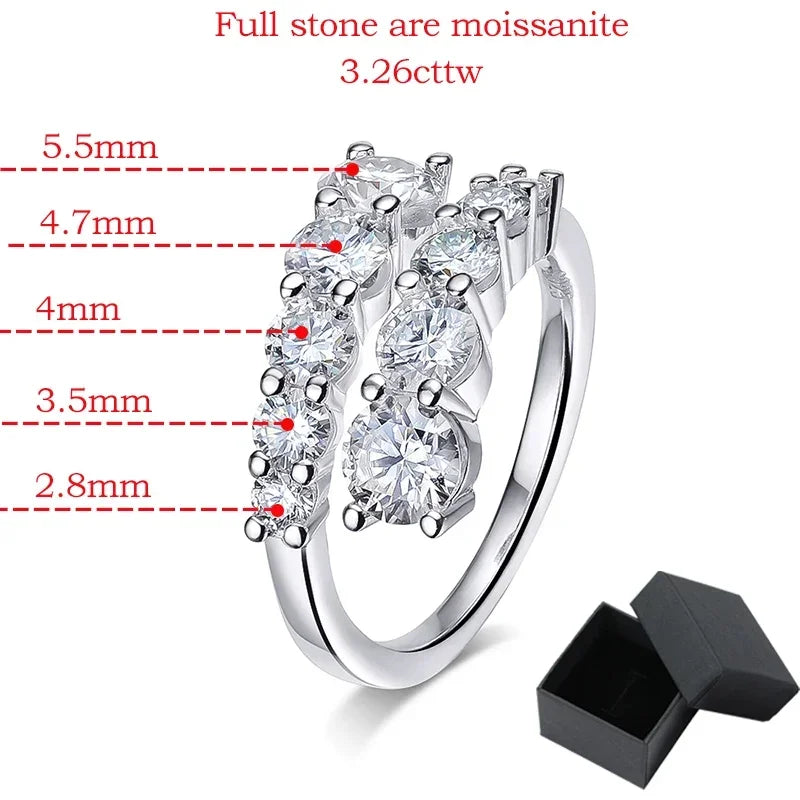 Moissanite Rings for Women Sparkling Flawless