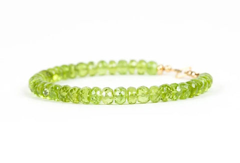 Genuine Peridot Delicate Bracelet