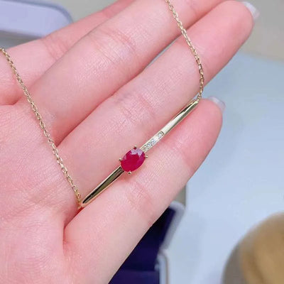 YULEM  Natural Natural Ruby Bracelet Gemstone Fine Jewelry for Women Anniversary Gift 925 Sterling Silver