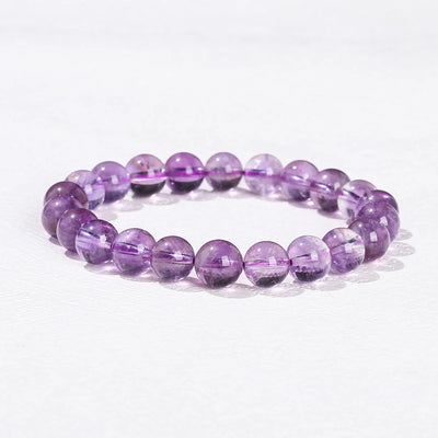 Trendy Natural Amethyst Bead Bracelets - Yoga Healing Wrist Gift