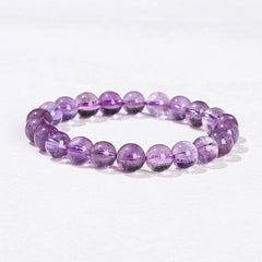 Simple Trendy Natural Stone Bead Bracelets for Women Amethyst Turquoise Crystal Bead Elastic Bracelets Yoga Healing Wrist Gifts