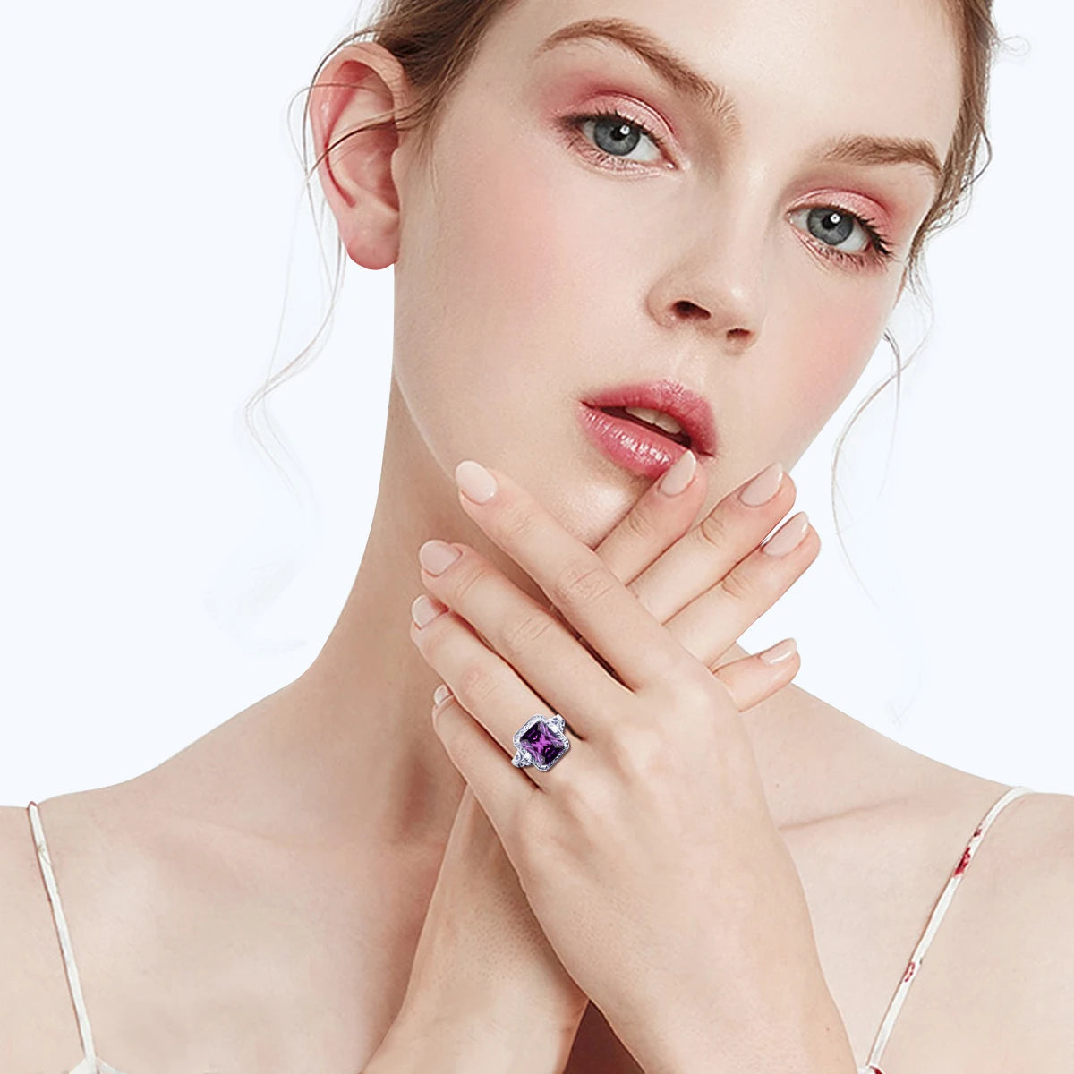 Szjinao Amethyst Ring Vintage Gemstone Ring 925 Sterling Silver For Woman Man Birthday Party Anniversary Gift Trend Fine Jewelry