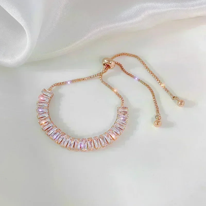 Exquisite Opal Tulip Zircon Bracelet for Women Fashionable Personalized Daily Accessory Party Jewelry Birthday Anniversary Gifts