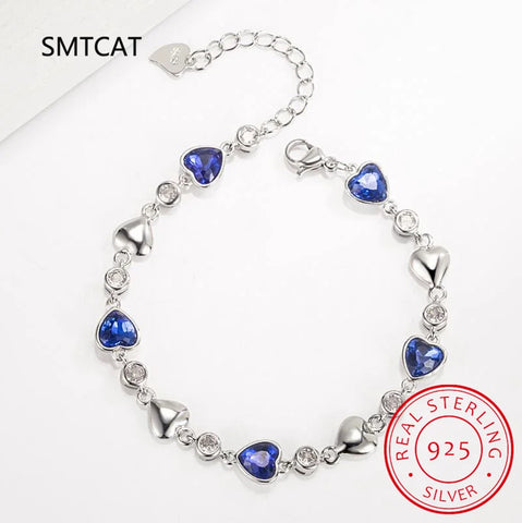 925 Sterling Silver Heart Bracelet