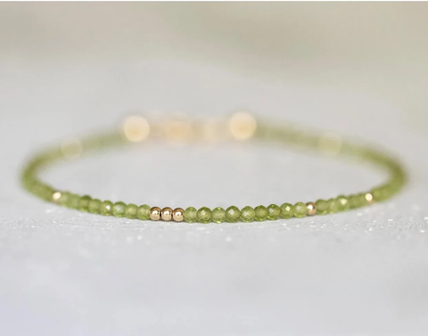 Peridot August Birthstone Bracelet