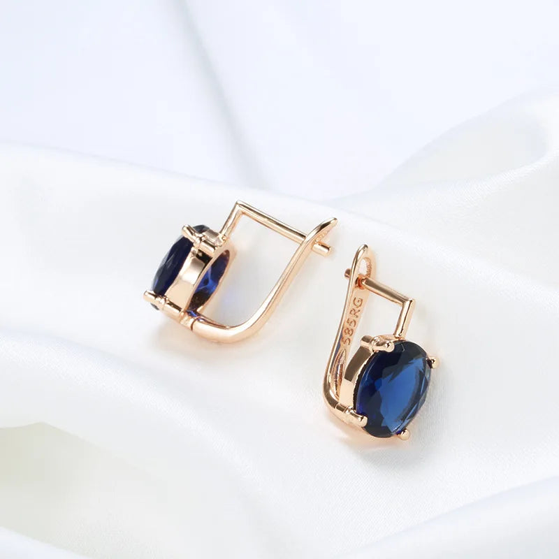 Real 14k Gold sapphire earring for Women To Join Party Peridot Gemstone Anillos De Wedding Diamante Engagement Jewelry