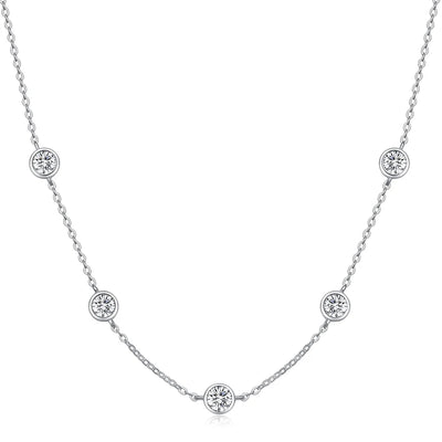 Original 925 Silver Diamond Choker Chain Necklace for Women