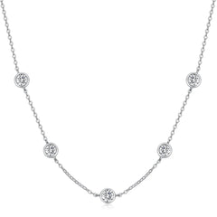 Moissanite Necklace Certified Original 18k Gold Plated 925 Silver Diamond Choker Chain for Women Jewelry GRA