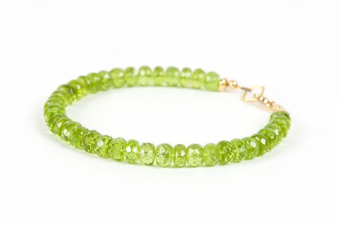 Genuine Peridot Delicate Bracelet