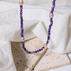 Amethyst necklace Korean Style Women