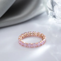 Kinel New Emerald Round Cut Zircon Ring for Women Luxury 585 Rose Gold Promise Ring Wedding Band Jewelry Valentine's Day Gifts