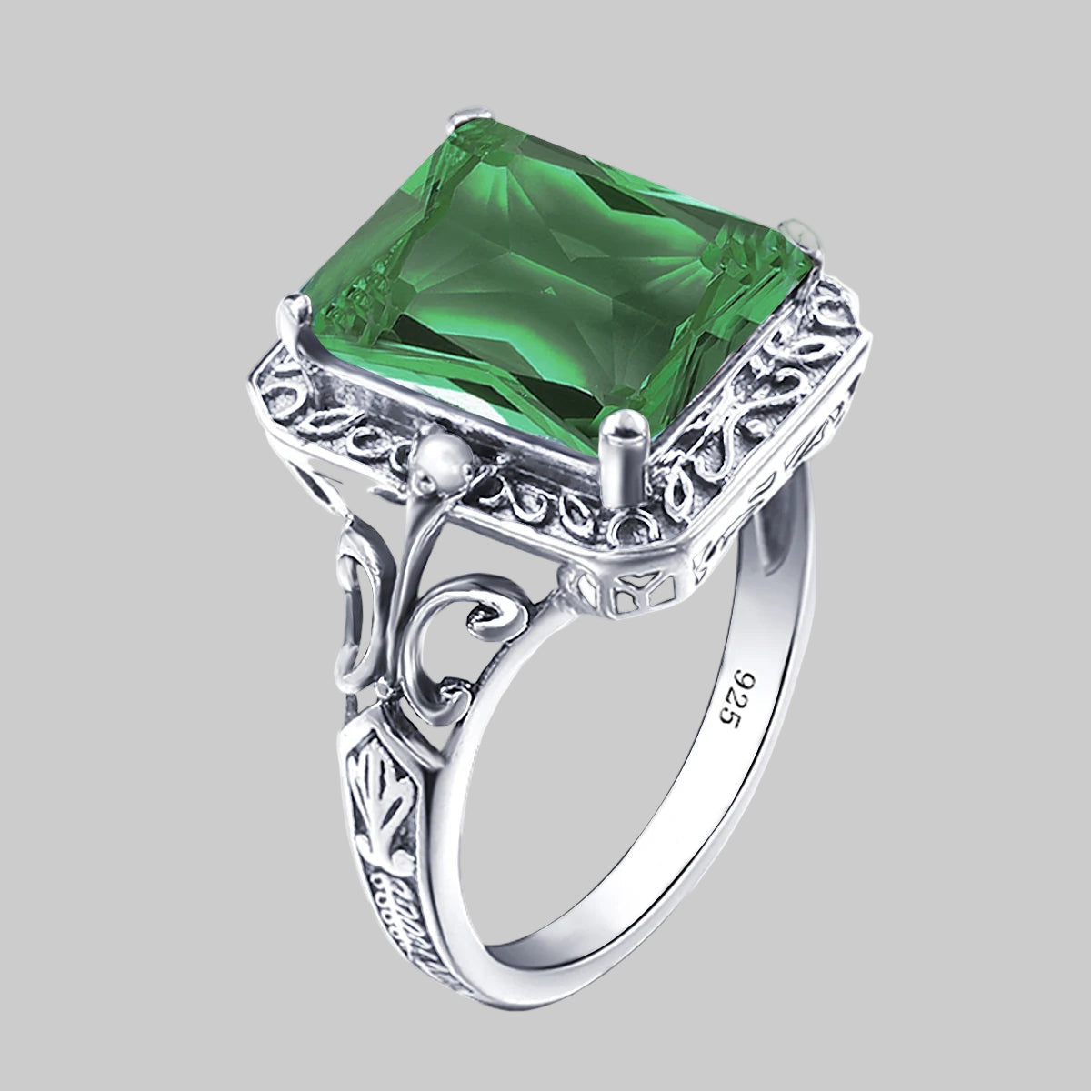 Szjinao Amethyst Ring Vintage Gemstone Ring 925 Sterling Silver For Woman Man Birthday Party Anniversary Gift Trend Fine Jewelry
