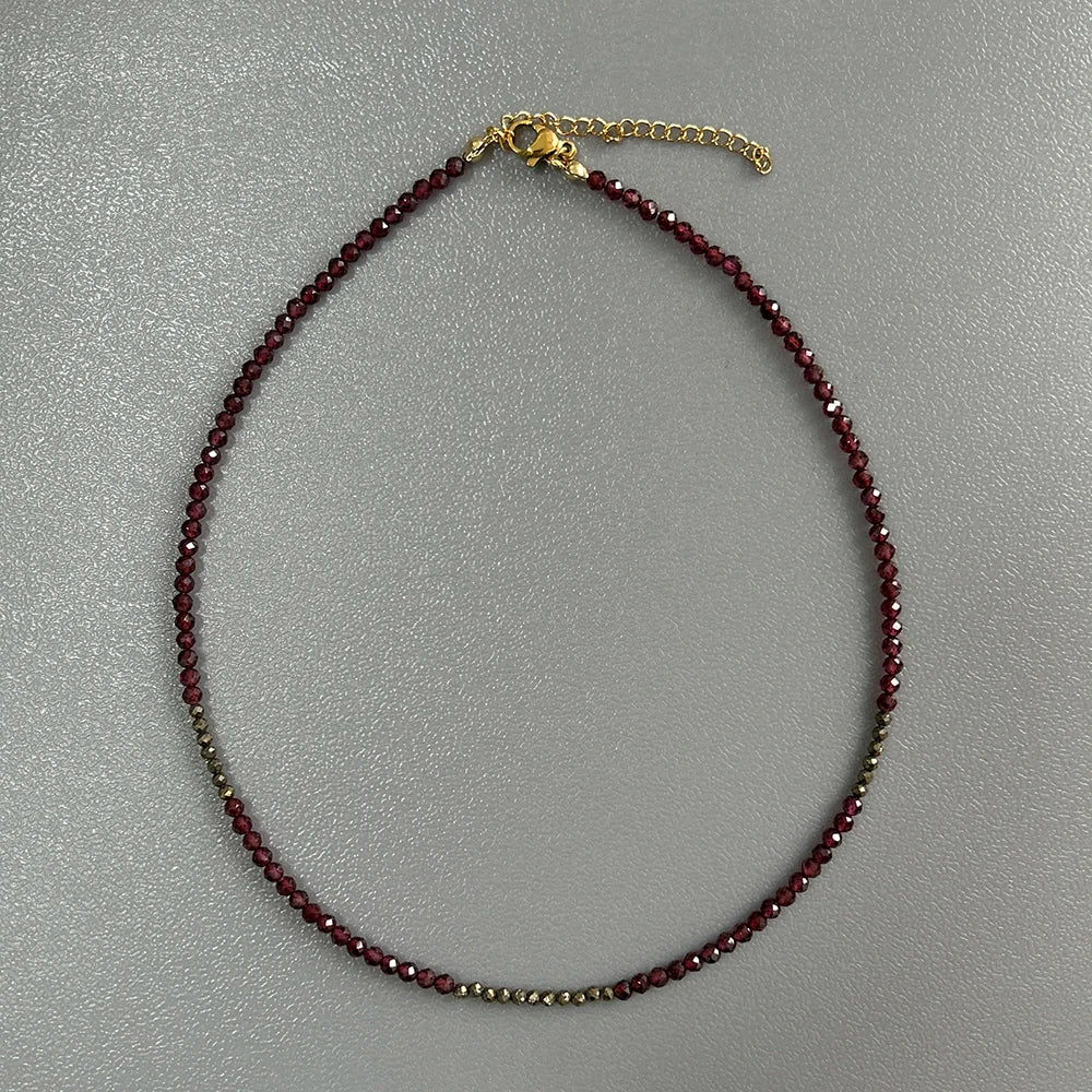 Bohemian Style, Garnet Birthstone Necklace Set
