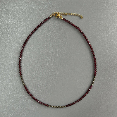 Bohemian Style, Garnet Birthstone Necklace Set