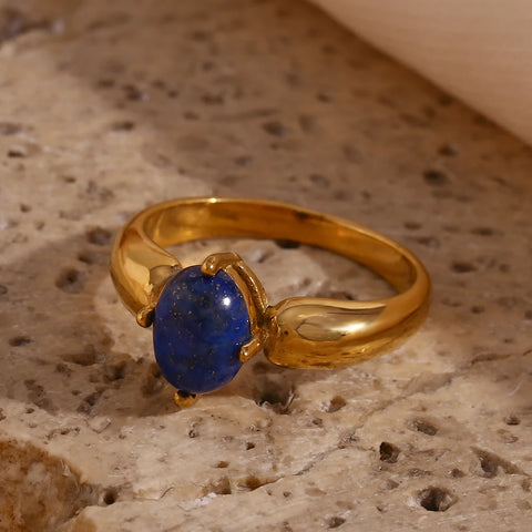 Gold Plated Natural Stone Ring