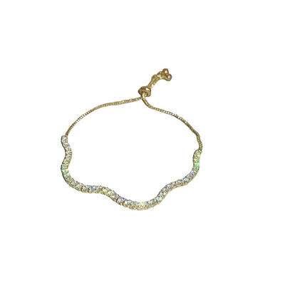 Exquisite Opal Tulip Zircon Bracelet for Women Fashionable Personalized Daily Accessory Party Jewelry Birthday Anniversary Gifts