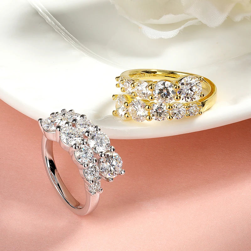 Moissanite Rings for Women Sparkling Flawless