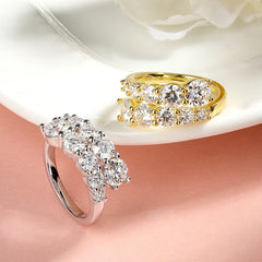 Moissanite Rings for Women Sparkling Flawless